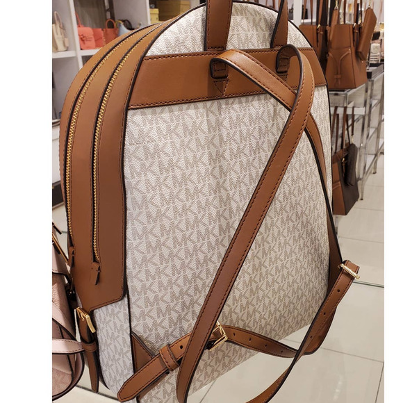 Michael Kors Backpack Jaycee Large Zip Pocket Backpack Vanilla Acorn available - Picture 2 of 5